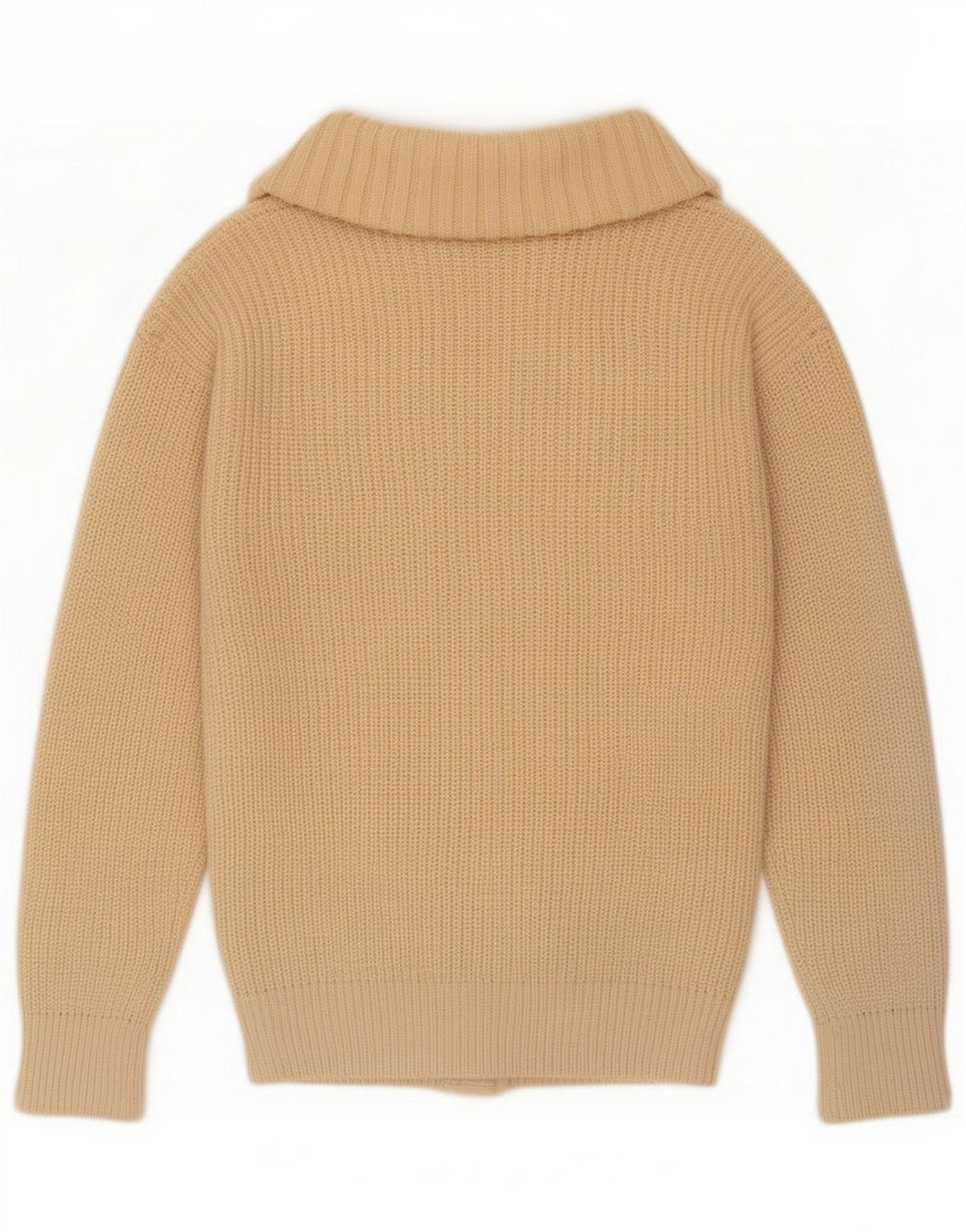 Vintage Mens Cardigan Sweater Medium Beige Wool