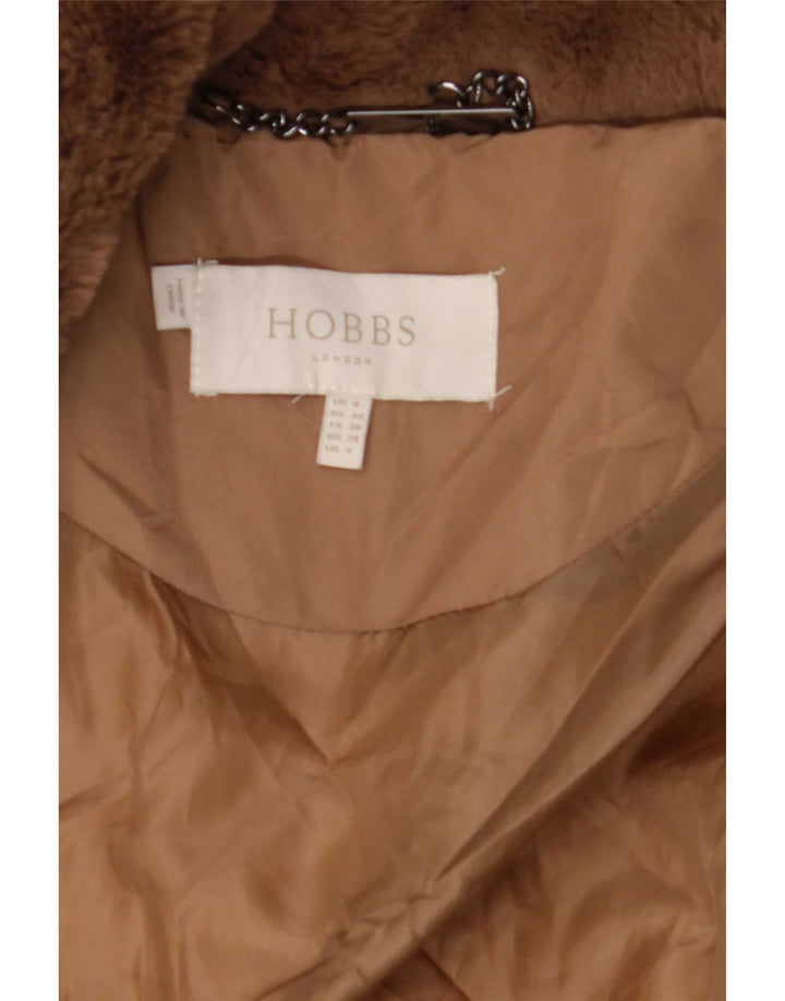Hobbs Womens Padded Coat UK 8 Small Brown Colourblock Polyester