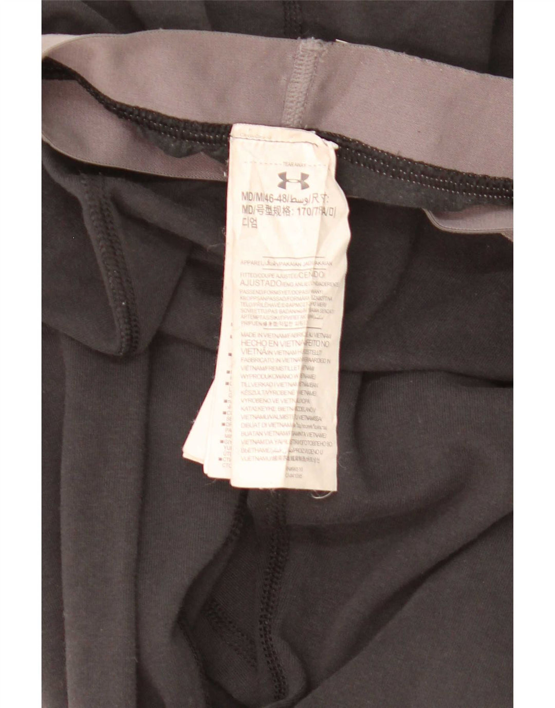 Under Armour Womens Graphic Leggings UK 12 Medium  Black Cotton