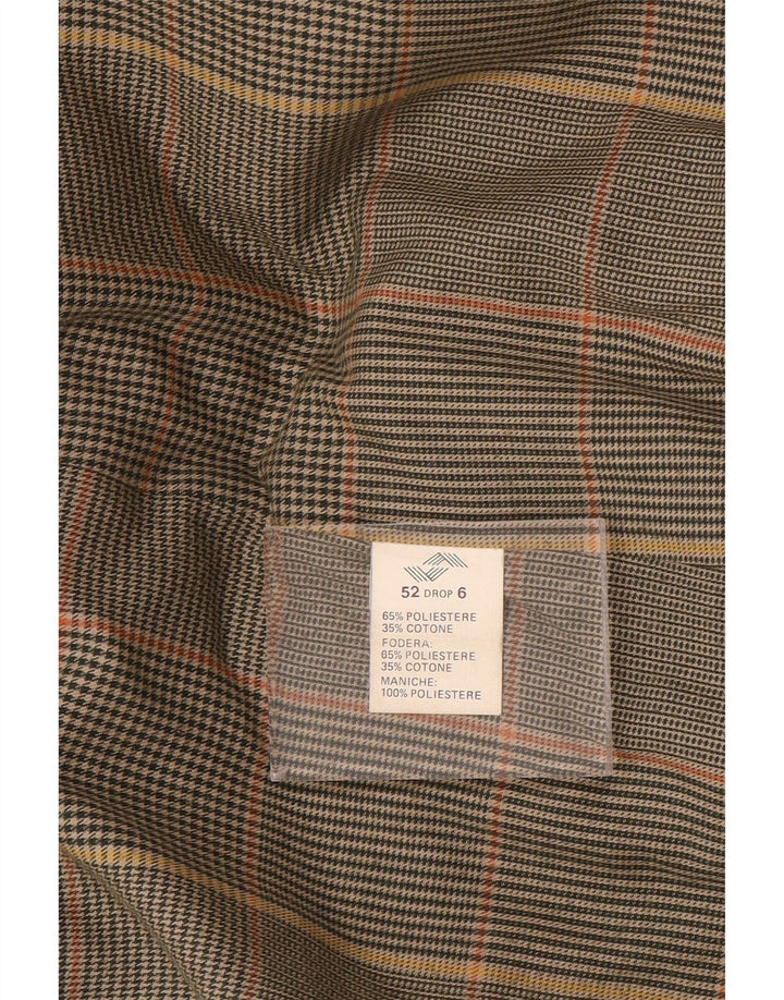 Vintage Mens Trench Coat IT 52 XL Beige Polyester