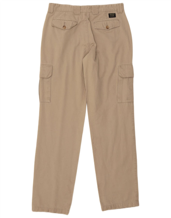 LEE Mens Straight Cargo Trousers W32 L34 Beige Cotton