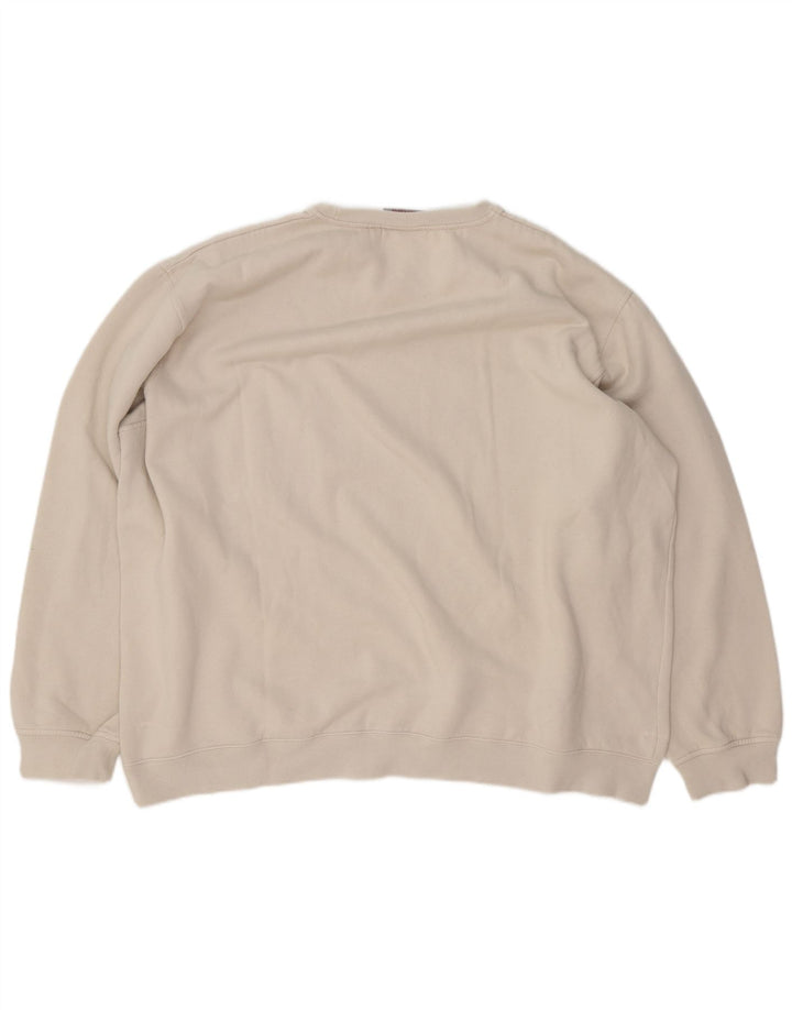 KAPPA Mens Graphic Sweatshirt Jumper 4XL Off White Cotton