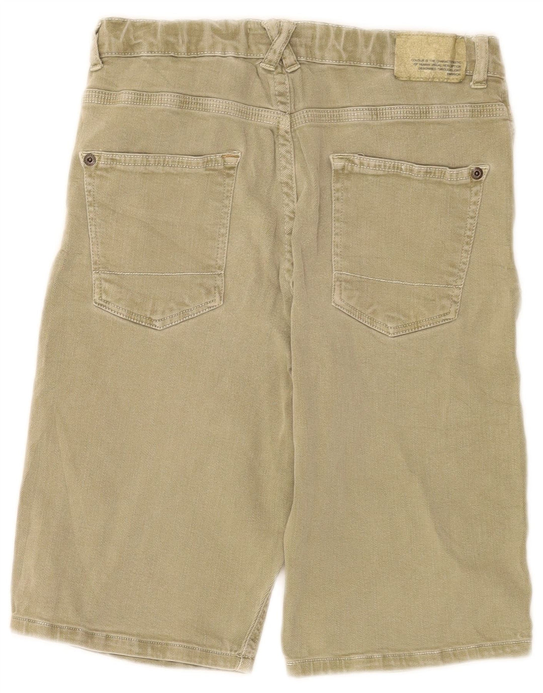 Zara Boys Denim Shorts 13-14 Years W28  Khaki