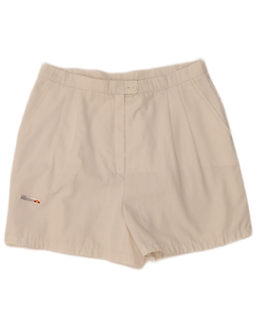 Ellesse Womens High Waist Pegged Chino Shorts Medium W30 White