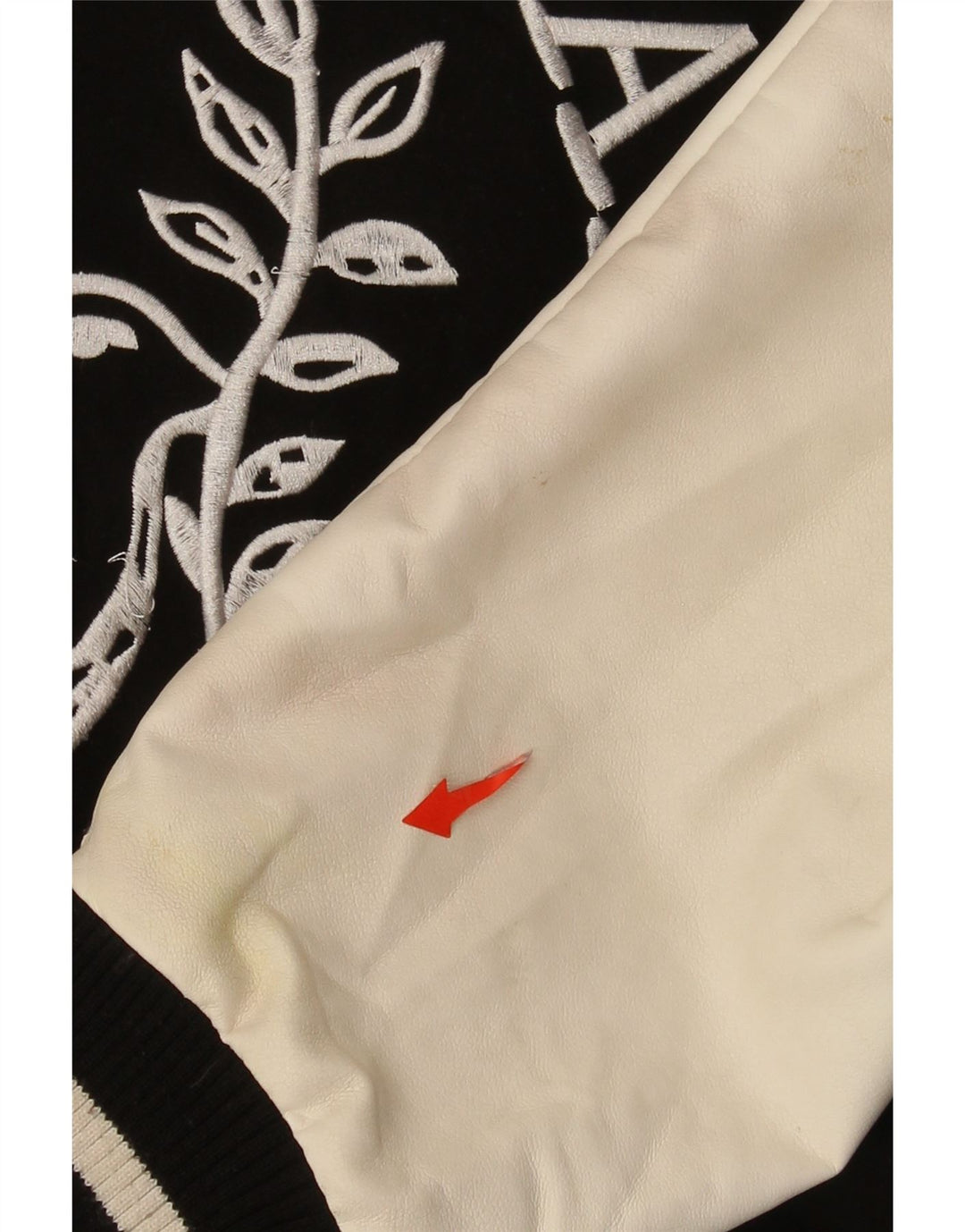 Pull & Bear Mens Paris Varsity Jacket UK 38 Medium Black Colourblock