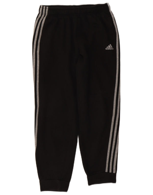 Adidas Boys Tracksuit Trousers Joggers 13-14 Years Black Cotton