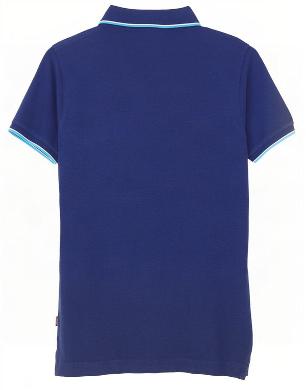 Superdry Mens Polo Shirt Large Navy Blue Cotton