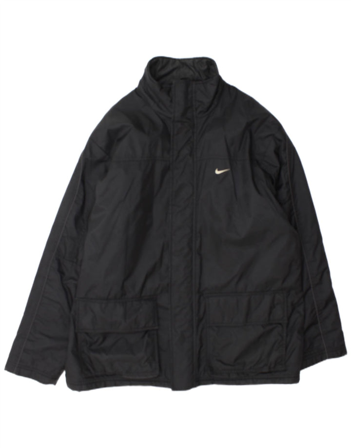 Nike Mens Windbreaker Jacket UK 45/47 XL Black Nylon