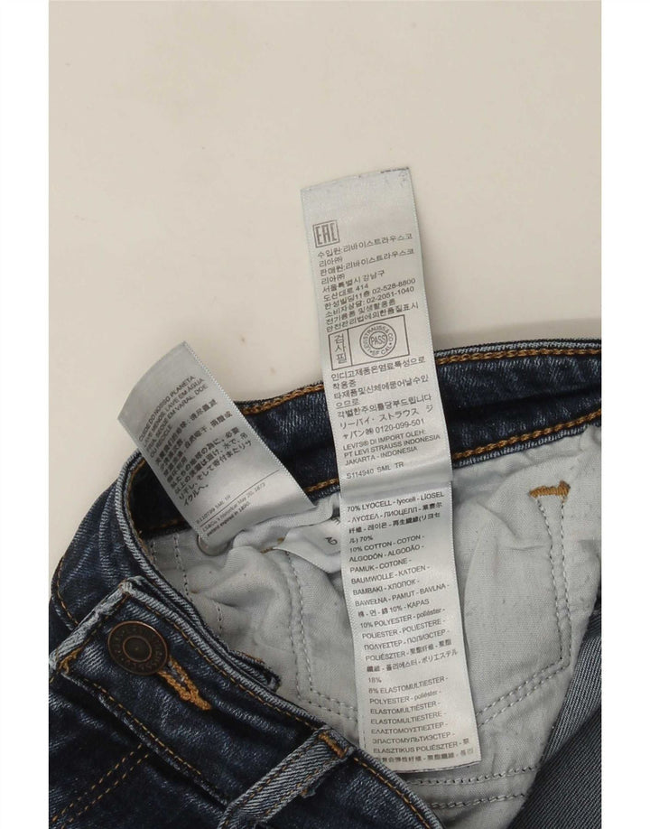 Levi's Womens 712 Slim Jeans W27 L30 Blue Lyocell