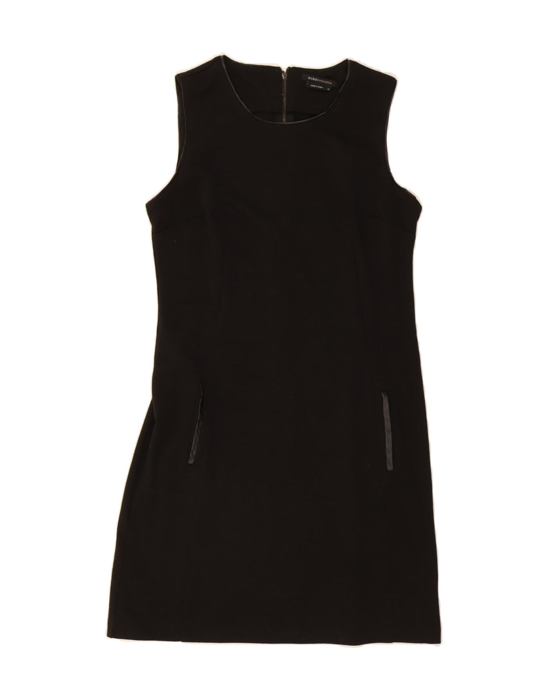 BCBGMAXAZRIA Womens Sleeveless Sheath Dress UK 14 Medium Black Polyester Vintage BCBGMAXAZRIA and Second-Hand BCBGMAXAZRIA from Messina Hembry 