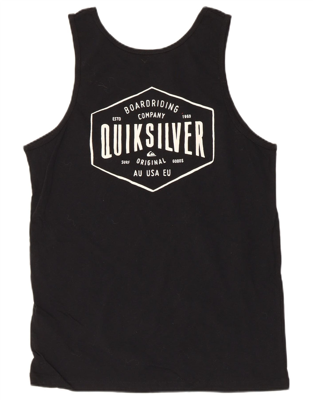 Quiksilver Mens Graphic Vest Top Small Black Cotton