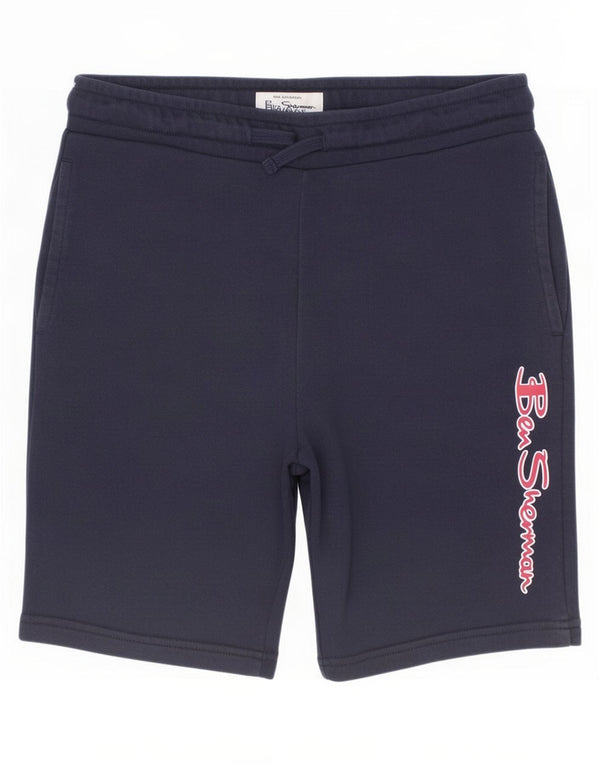 Ben Sherman Boys Graphic Sport Shorts 12-13 Years Navy Blue Cotton