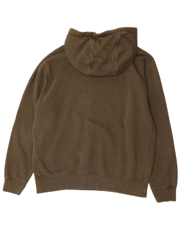 Nike Mens Graphic Hoodie Jumper Medium Khaki Cotton