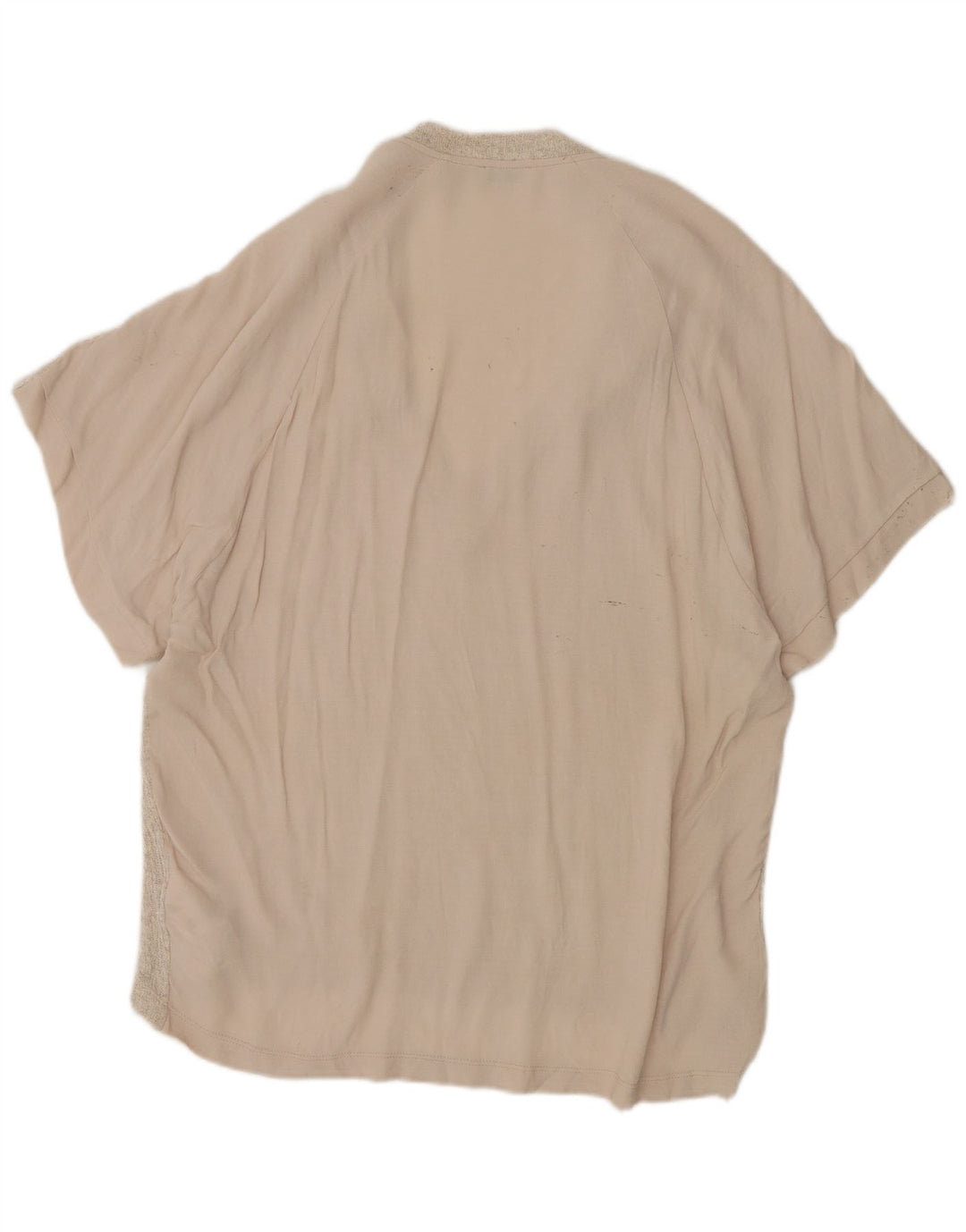 Zara Womens Oversized Tunic Top UK 10 Small Beige Polyester