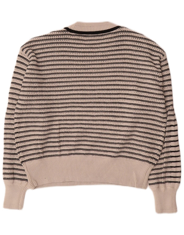 Marks & Spencer Womens Crew Neck Jumper Sweater UK 14 Medium Off White