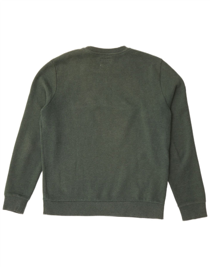 Superdry Mens Graphic Sweatshirt Jumper Large Green Cotton
