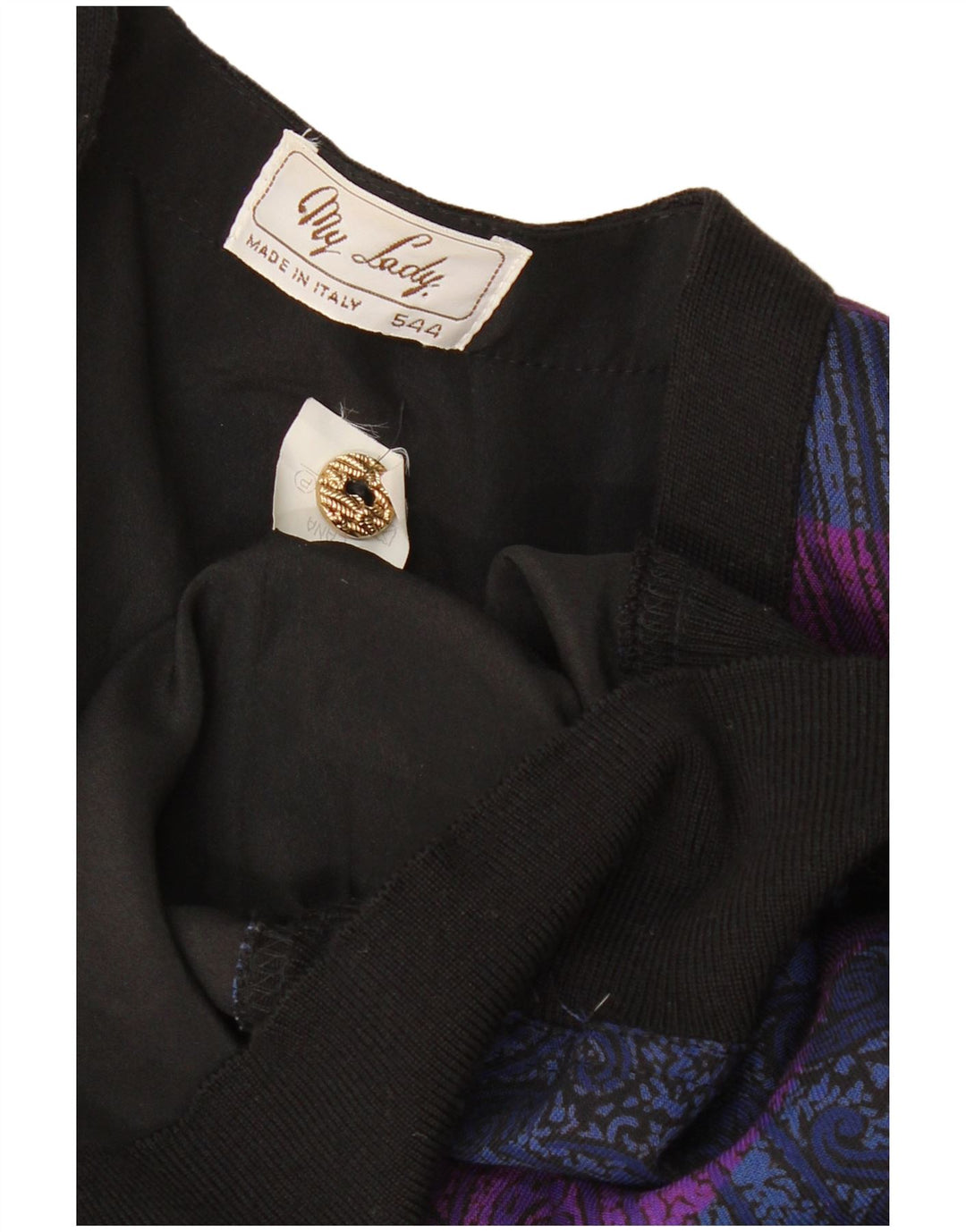 VINTAGE Womens Cardigan Sweater UK 16 Large Multicoloured Paisley Wool