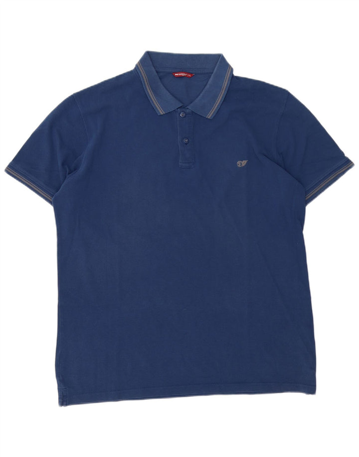 Carrera Mens Polo Shirt 2XL Blue Cotton