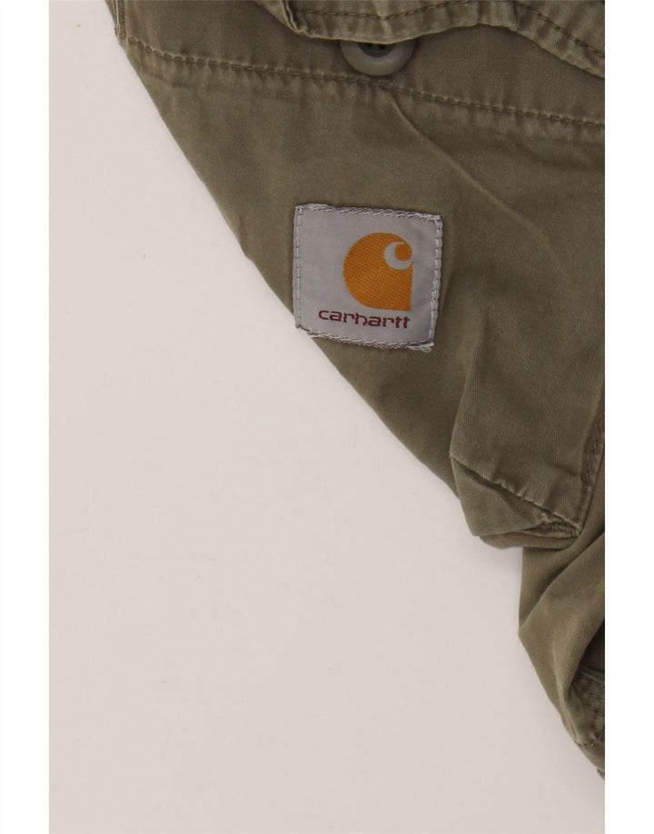 CARHARTT Mens Cargo Shorts W30 Medium Khaki Cotton
