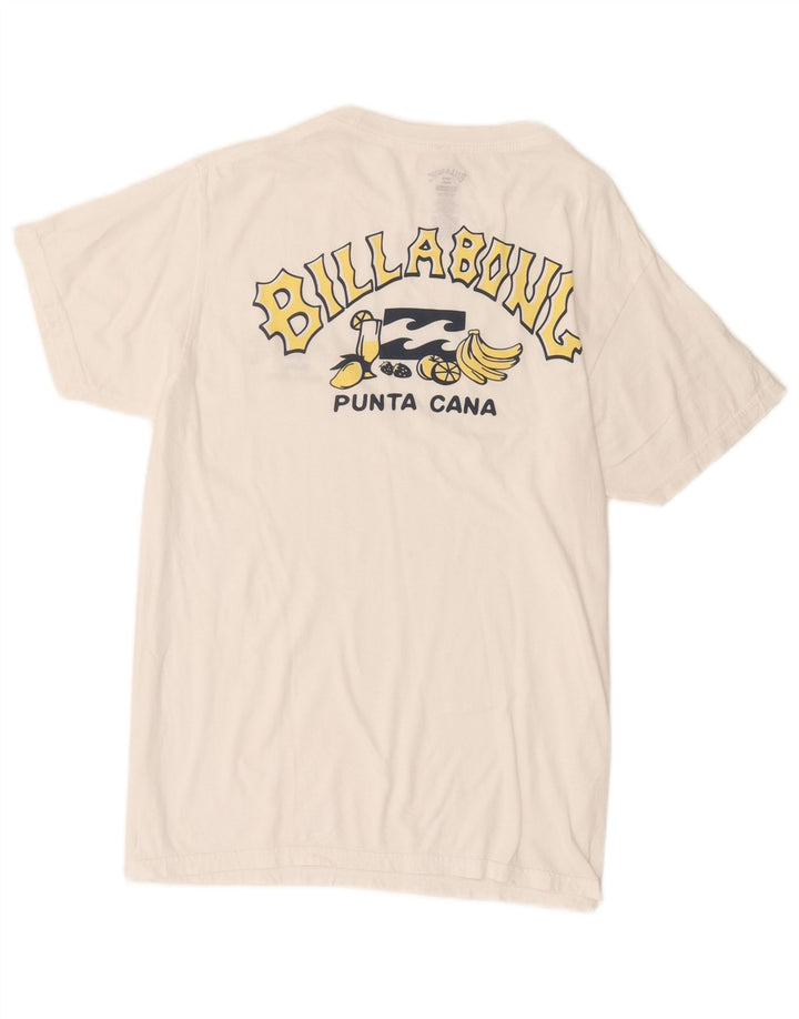 Billabong Mens Graphic T-Shirt Top Medium White Cotton