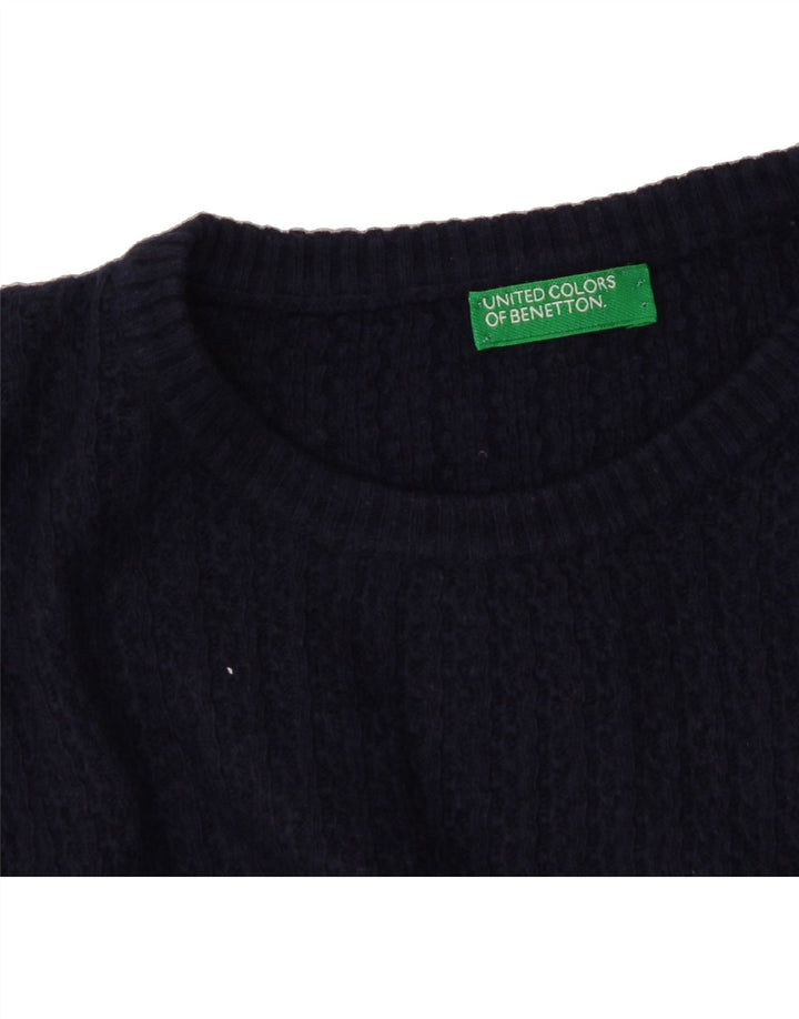 BENETTON Boys Vest Tank Top 7-8 Years Navy Blue Vintage Benetton and Second-Hand Benetton from Messina Hembry 