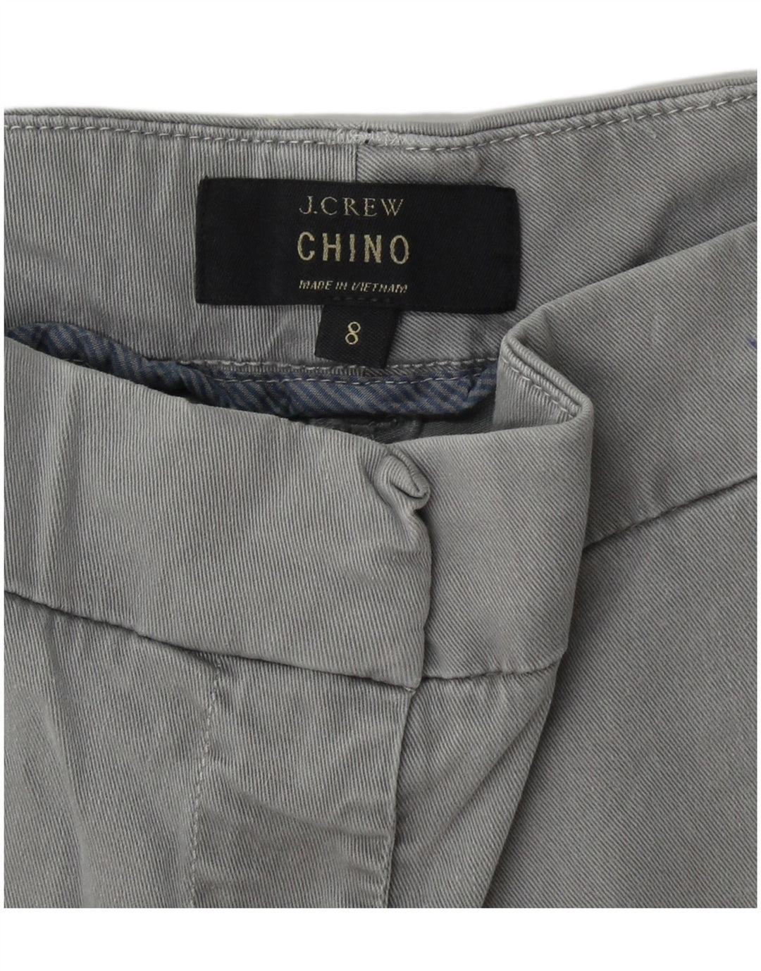 J. CREW Womens Chino Shorts US 8 Medium W30 Grey Cotton