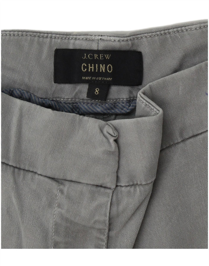J. CREW Womens Chino Shorts US 8 Medium W30 Grey Cotton