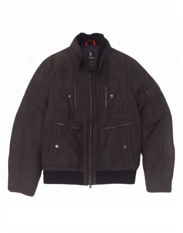 Fay Mens Bomber Padded Jacket UK 40 Large Navy Blue