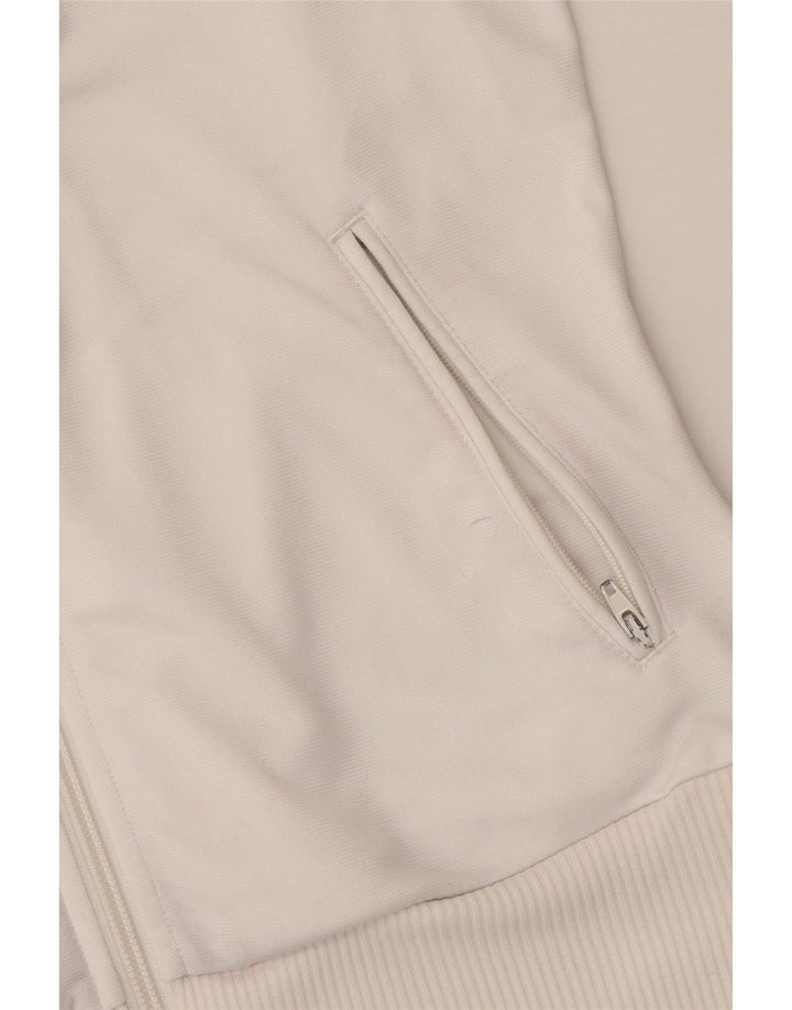 Adidas Womens Graphic Tracksuit Top Jacket EU 38 Medium White