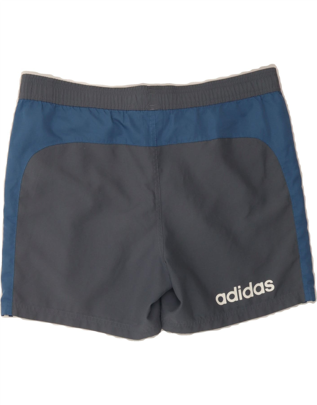 ADIDAS Mens Graphic Swimming Shorts Small  Grey Colourblock Polyester Vintage Adidas and Second-Hand Adidas from Messina Hembry 