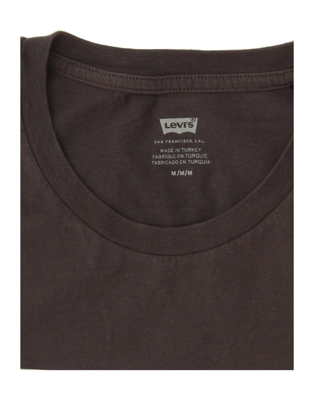 LEVI'S Womens Graphic T-Shirt Top UK 12 Medium Grey Vintage Levi's and Second-Hand Levi's from Messina Hembry 