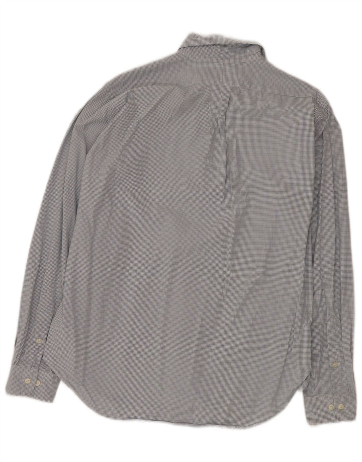 RALPH LAUREN Mens Shirt Size 15 1/2 Medium Blue Gingham Cotton