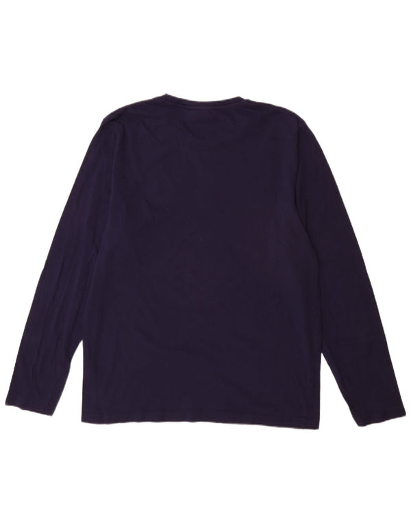 Kappa Mens Graphic Top Long Sleeve XL Navy Blue Cotton