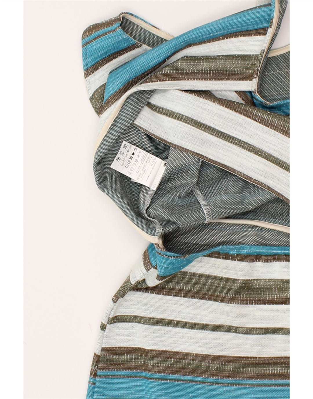 BENETTON Womens Sleeveless Basic Dress UK 6 XS Multicoloured Striped Vintage Benetton and Second-Hand Benetton from Messina Hembry 