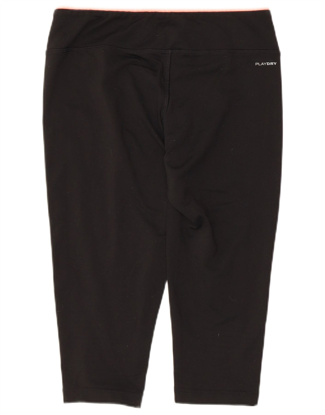 Reebok Womens Fitted Capri Leggings UK 14 Medium Black Polyester