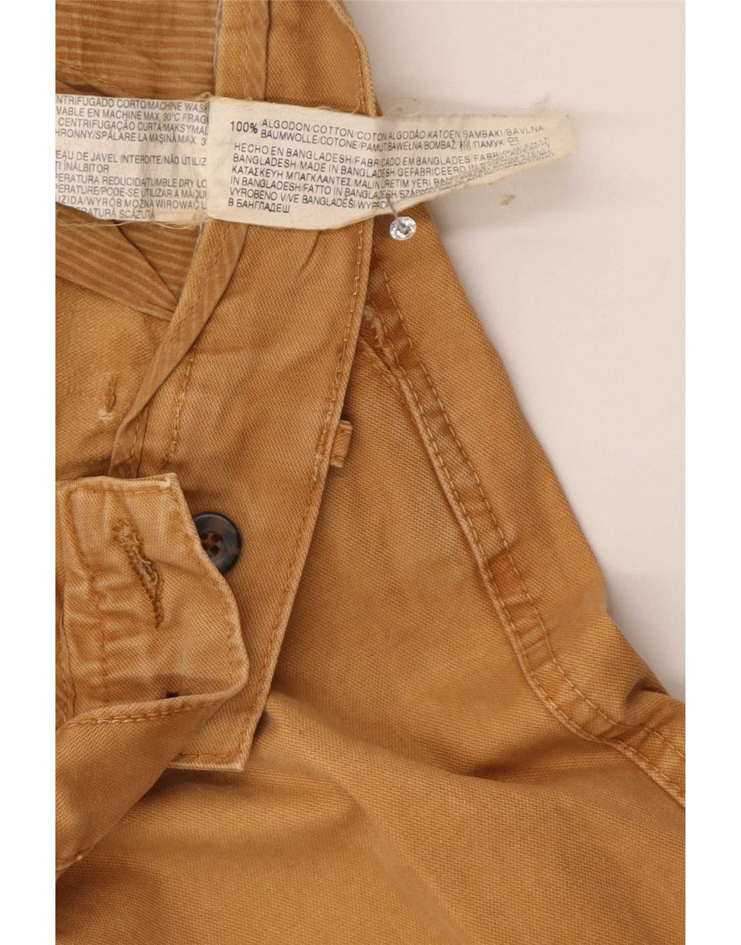 Pull & Bear Mens Slim Chino Trousers EU 44 Large W34 L32 Beige Cotton