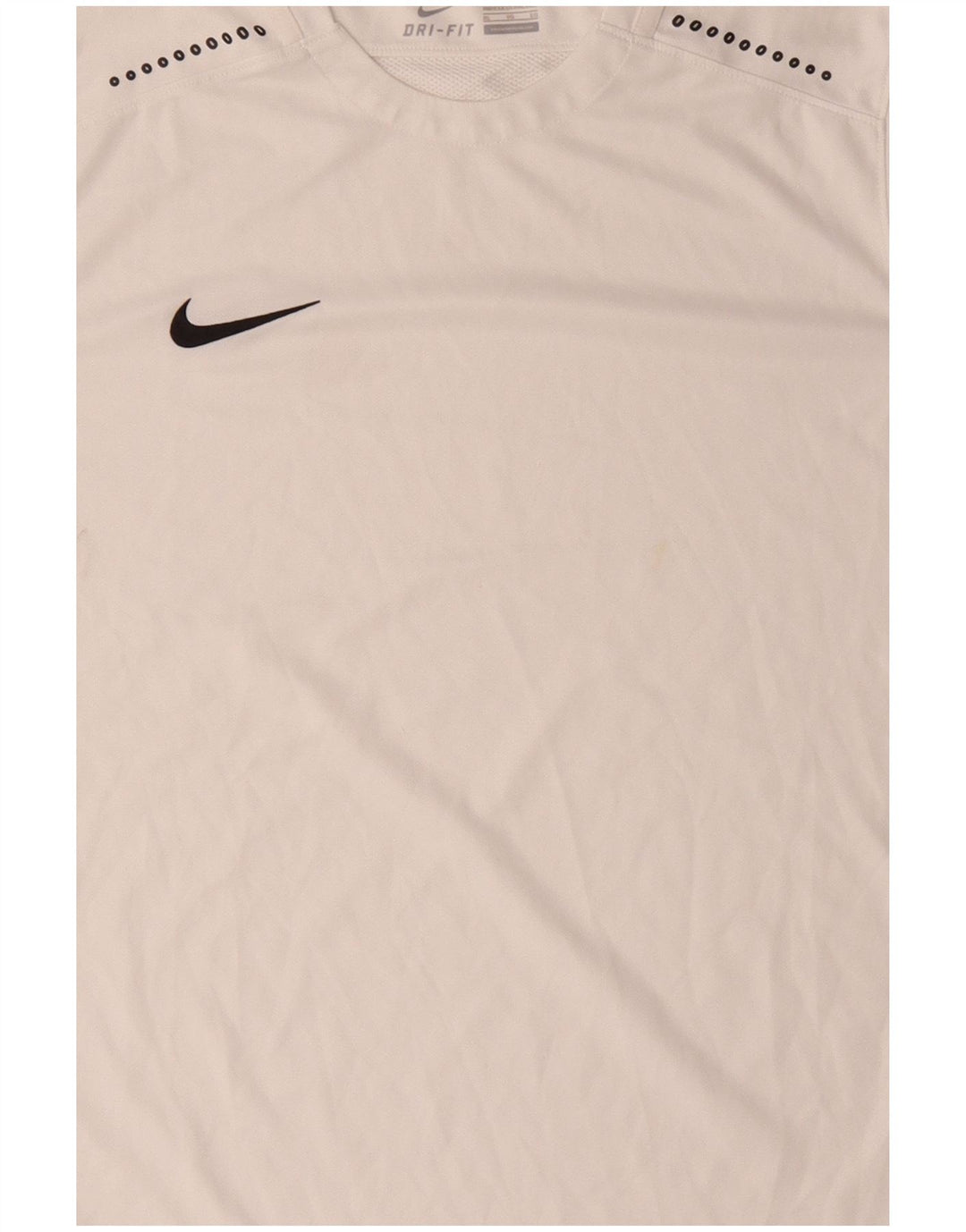 NIKE Mens Dri Fit T-Shirt Top XL White Colourblock Polyester