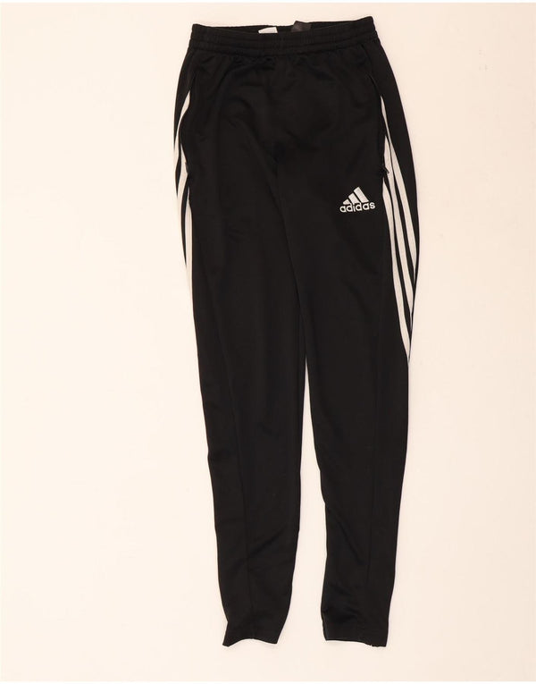 ADIDAS Boys Tracksuit Trousers 11-12 Years  Black Polyester
