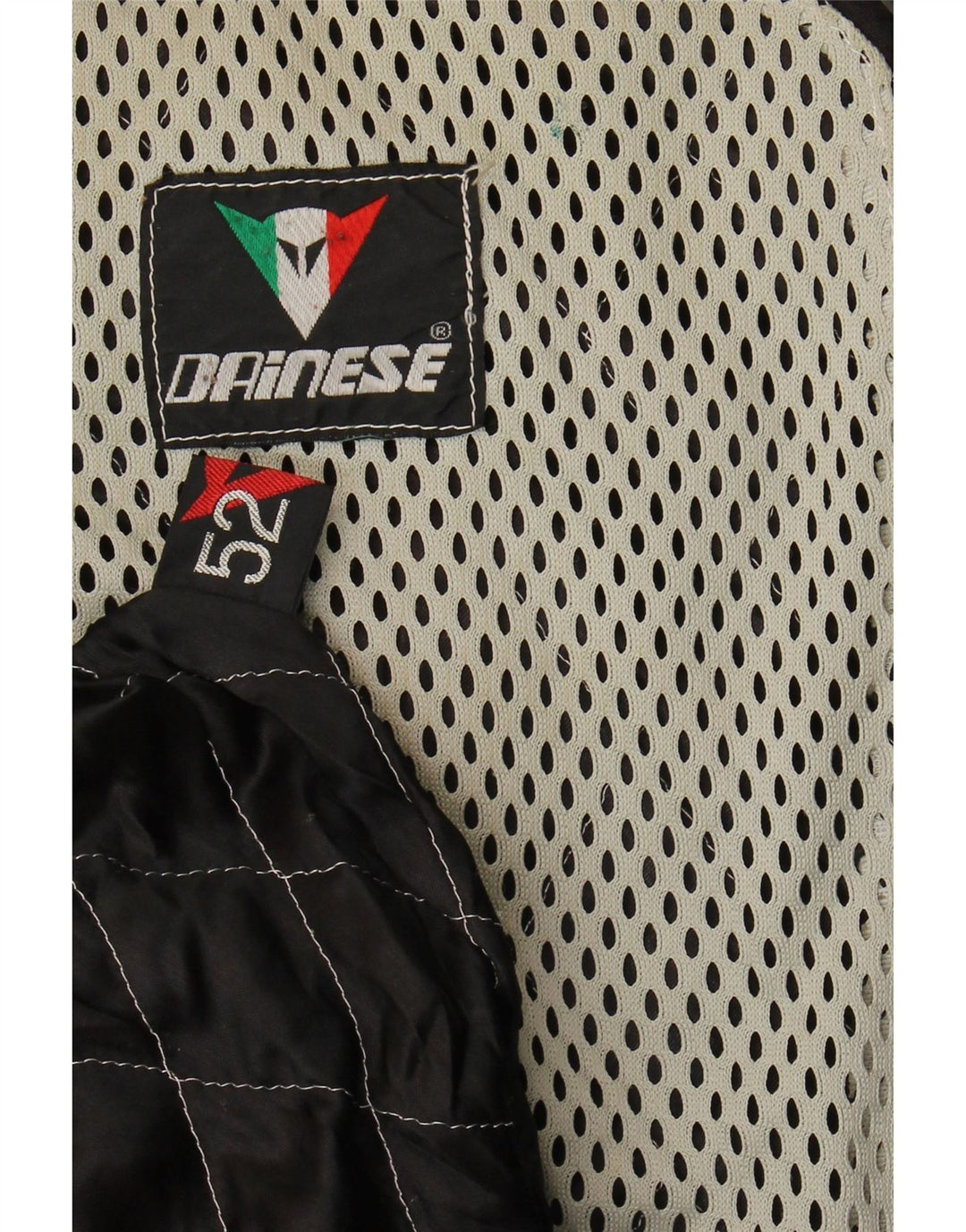 Dainese Mens Leather Biker Jacket IT 52 Large Black