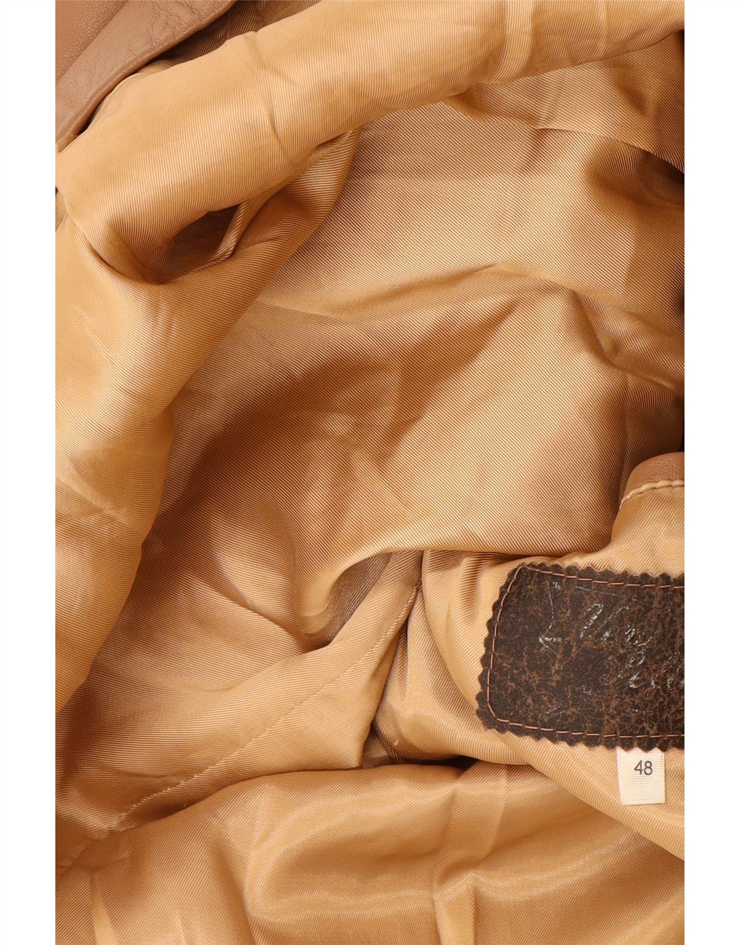 VINTAGE Mens 2 Button Leather Blazer Jacket IT 48 Medium Beige Leather