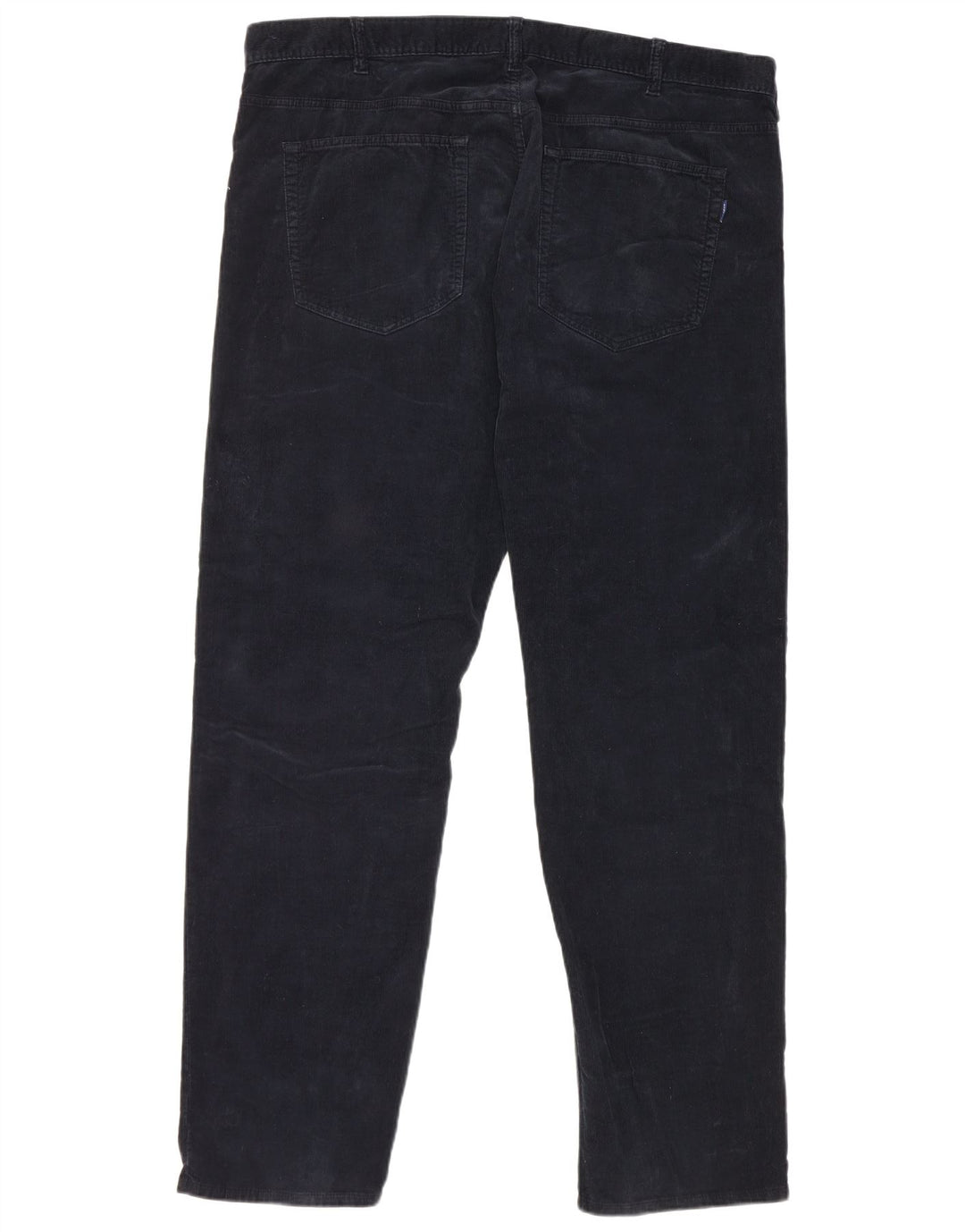 GANT Mens Regular Corduroy Trousers W40 L32 Navy Blue Cotton