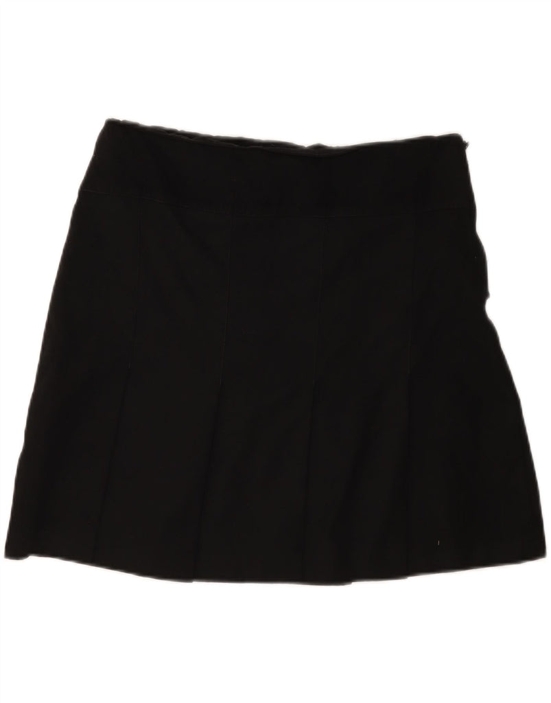 BURBERRY Womens Pleated Skirt UK 12 Medium W32 Black Wool Vintage Burberry and Second-Hand Burberry from Messina Hembry 