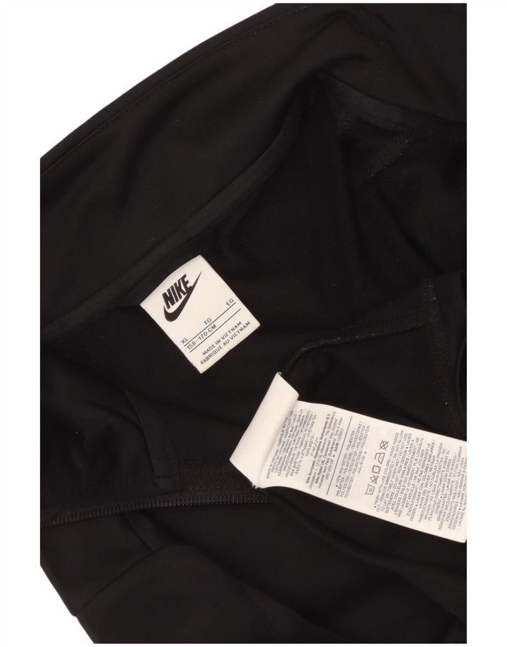 Nike Boys Graphic Tracksuit Top Jacket 13-14 Years XL Black Polyester