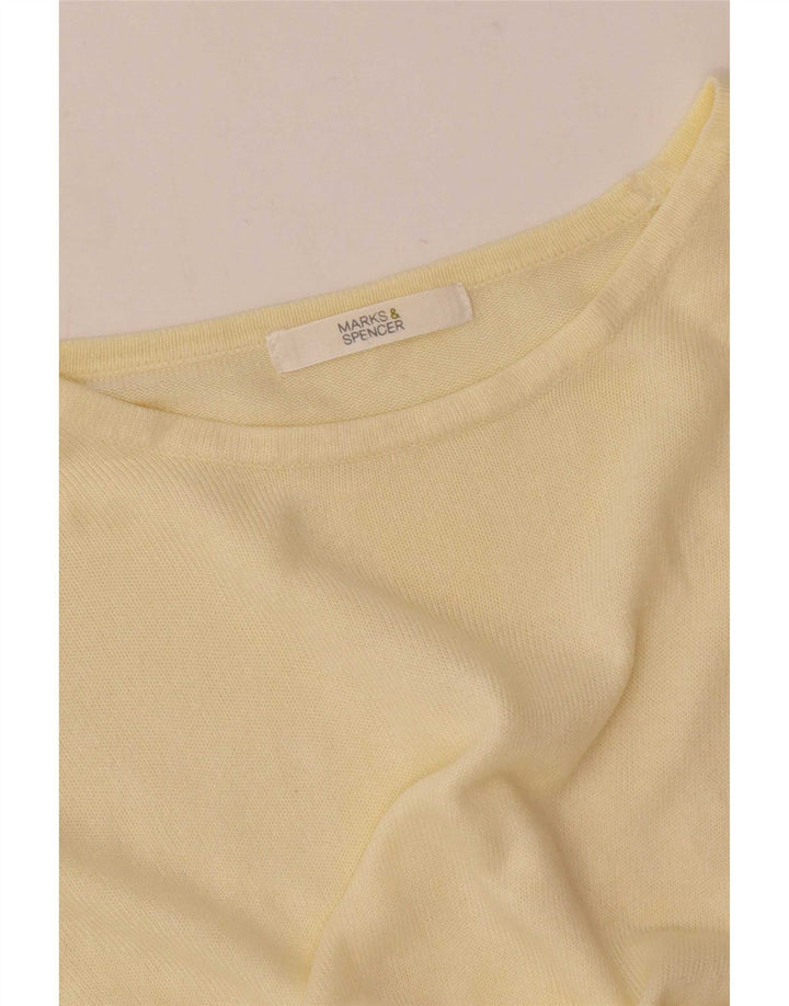 Marks & Spencer Womens Blouse Top UK 16 Large Yellow