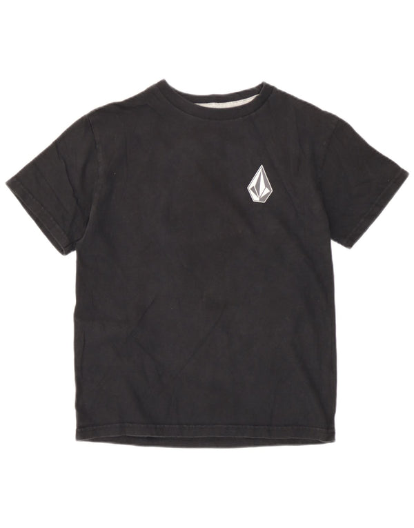 Volcom Womens Graphic T-Shirt Top UK 10 Small Black Cotton