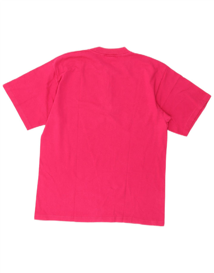 Champion Mens T-Shirt Top Large Pink Cotton