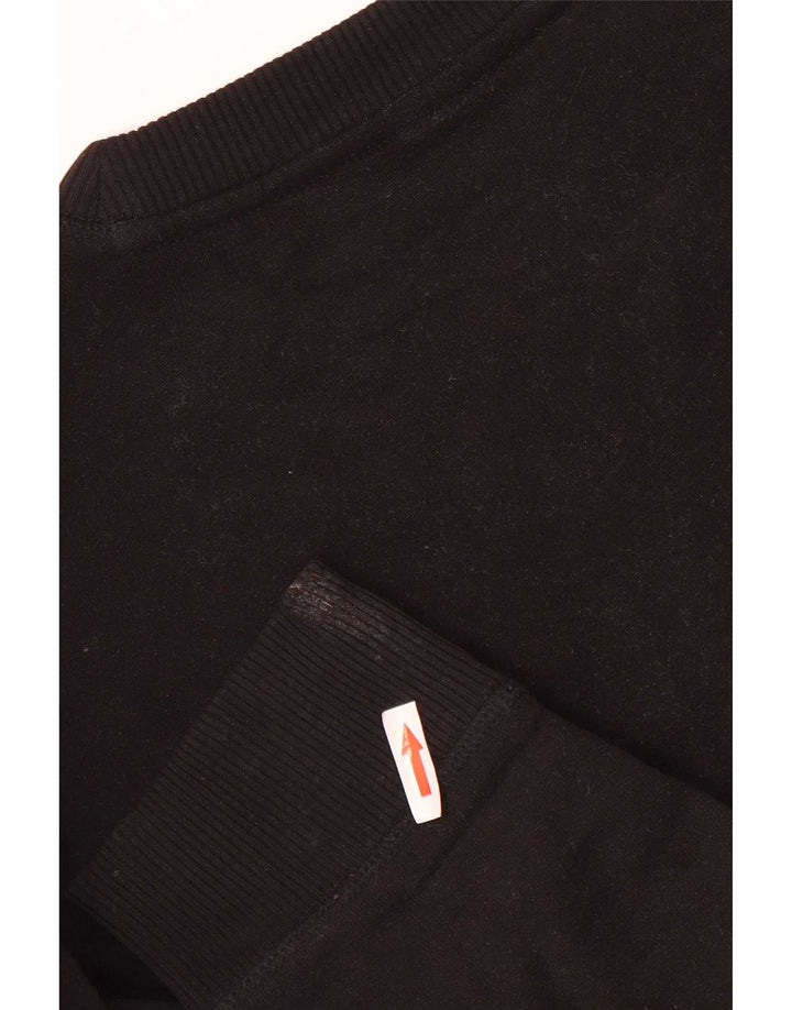 Hugo Boss Mens Graphic Sweatshirt Jumper Large Black Cotton