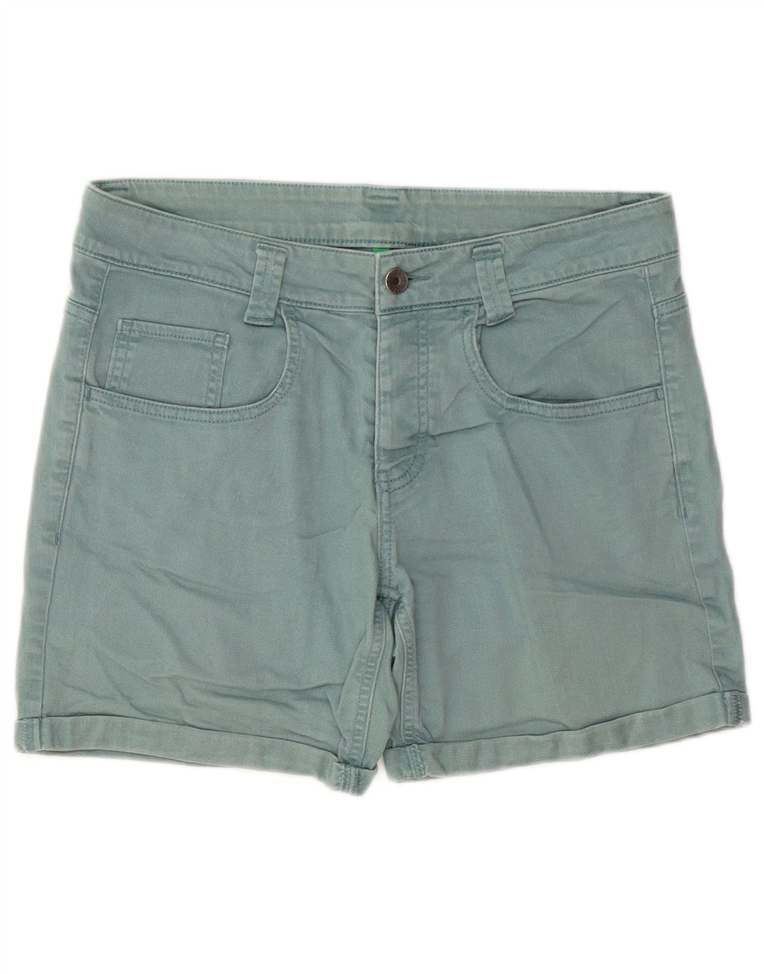 BENETTON Womens Denim Shorts W32 Large Green