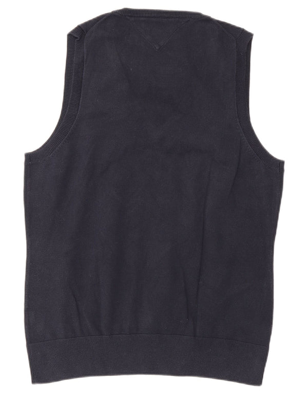 Tommy Hilfiger Womens Vest Tank Top UK 16 Large Navy Blue Cotton Classic