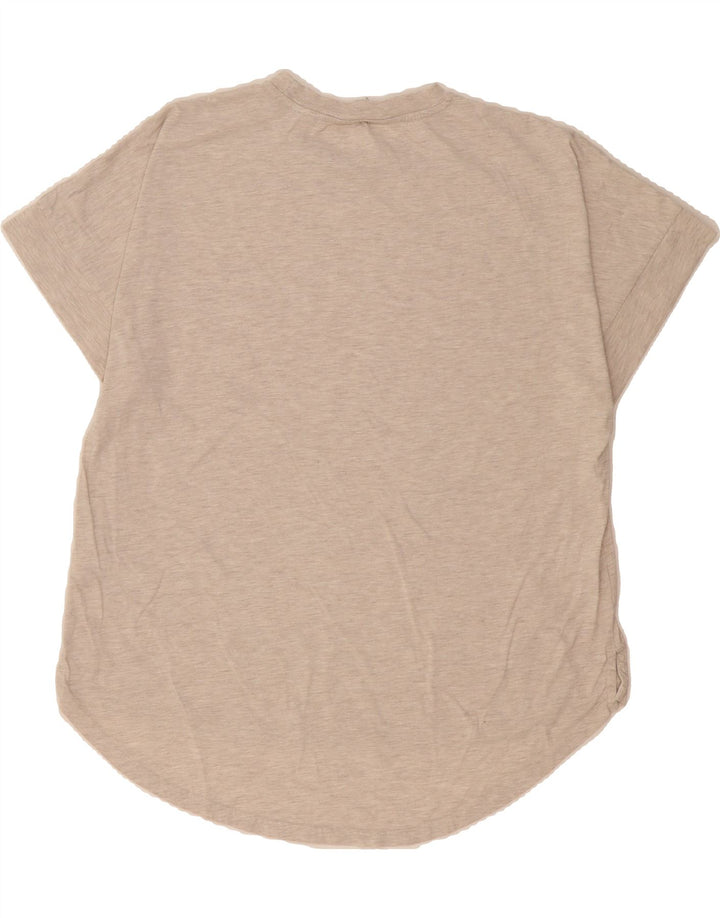 TED BAKER Womens Graphic T-Shirt Top Size 4 Large Beige Cotton Vintage Ted Baker and Second-Hand Ted Baker from Messina Hembry 